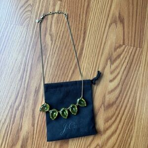 J. Crew Green Gem Necklace